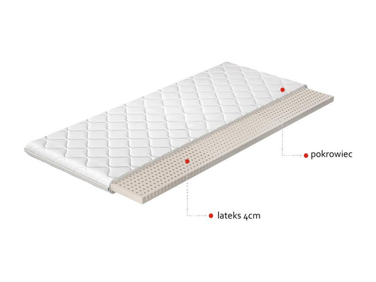 Meublita natural latex mattress topper - 4cm - 7 sizes - 200x200