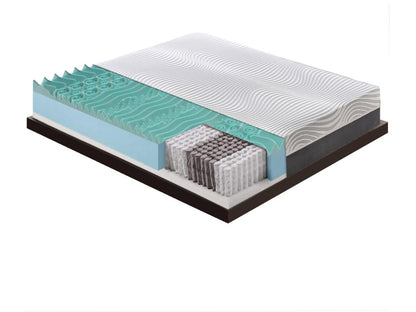 Pocket spring mattress - memory foam - 9 zones with removable cover, Meublita model 80x190 cm