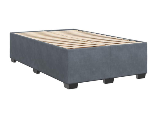 Meublita bed base and mattress, Dark Grey 120x200cm Velvet