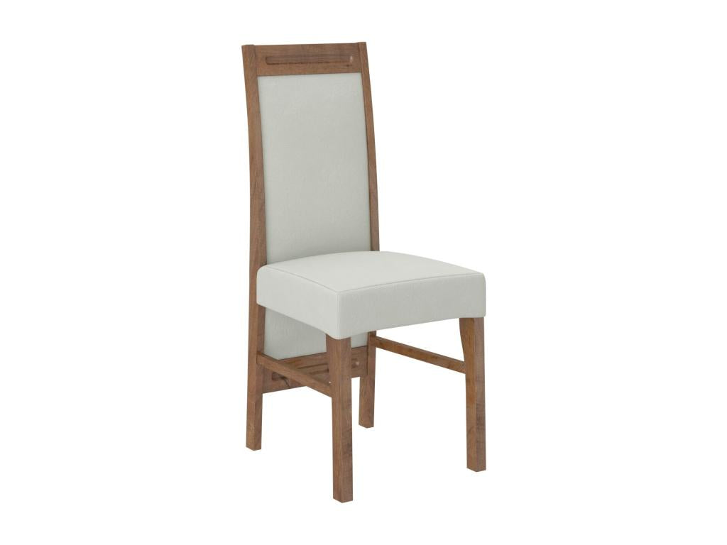 Brown wooden chair with choice of fabric, Meublita-Tissu 27125