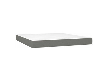 Meublita bed base with mattress, dark grey, 160x200 cm, fabric