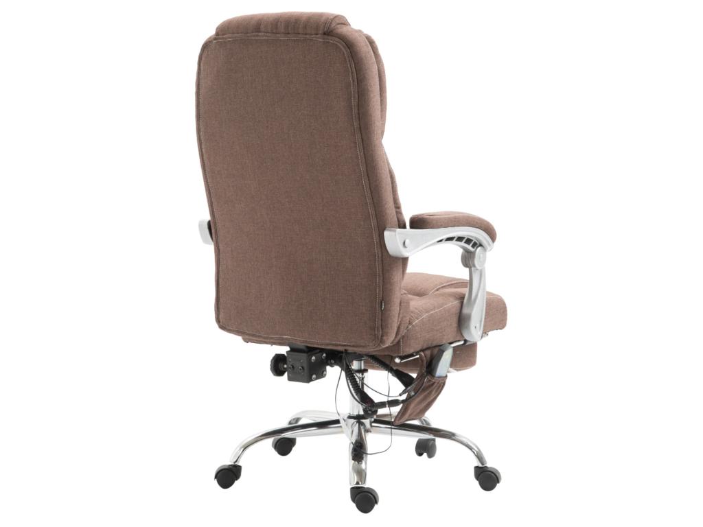 Office chair - Fabric / Chrome metal - Brown - Meublita