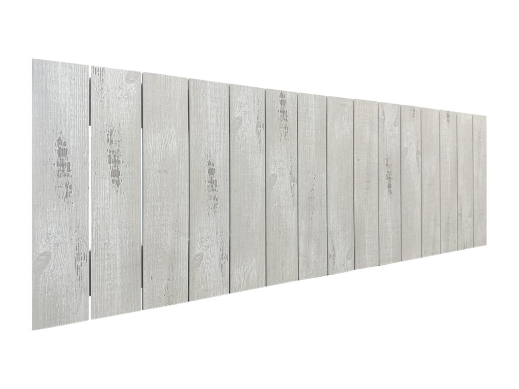 Meublita Vertical Pallet Style Recycled MDF Wood Headboard 135x46 for 120/135 Beds - Arctic