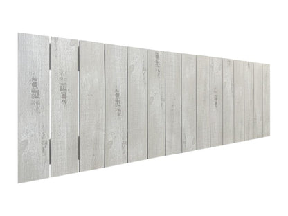 Meublita Vertical Pallet Style Recycled MDF Wood Headboard 135x46 for 120/135 Beds - Arctic