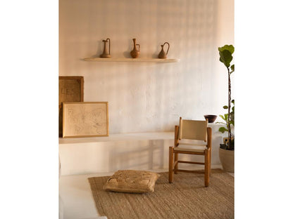 Set of 3 natural fir wood shelves 100x3.2cm - Meublita