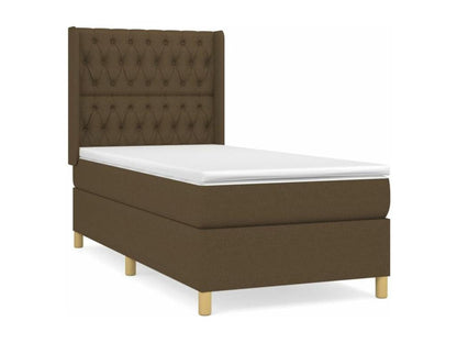 Meublita bed base with dark brown mattress 100x200