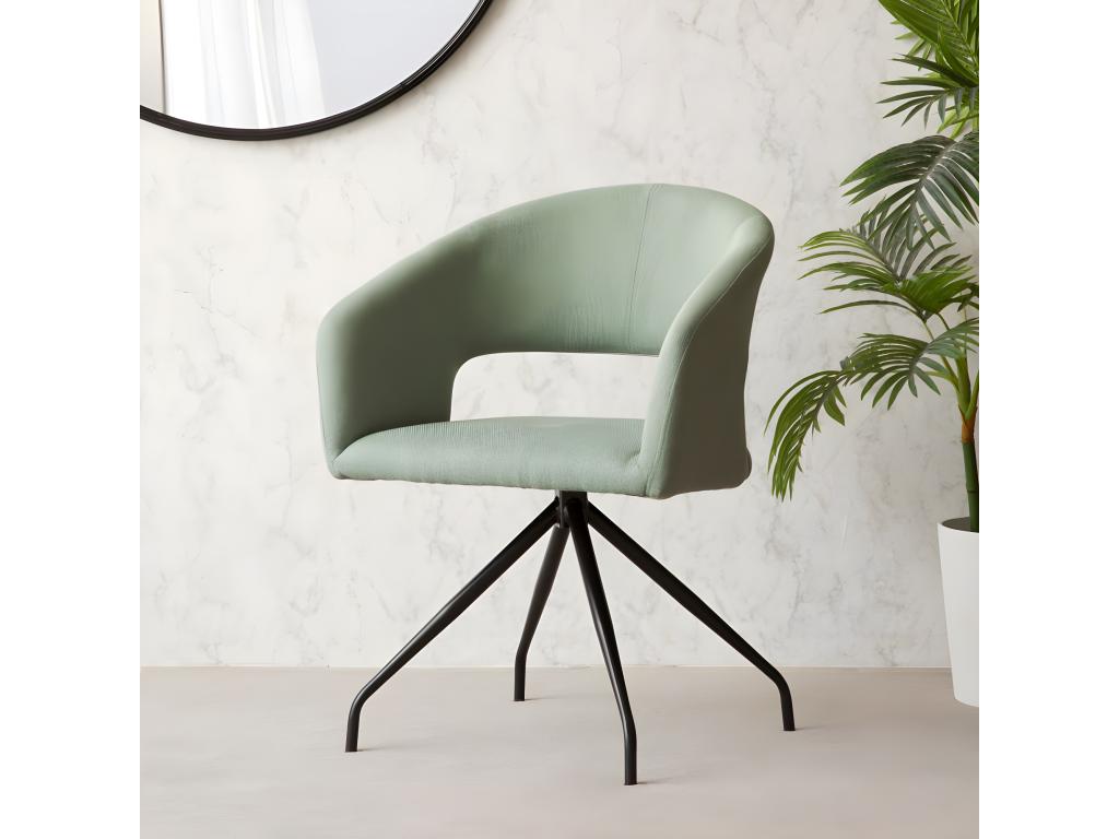 Green upholstered office chair 60x79