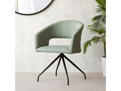 Green upholstered office chair 60x79