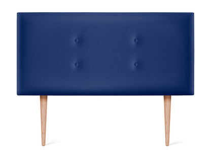 Meublita Faux Leather Headboard with 2 Buttons, 105x105cm, with Legs, 105cm Beds - Blue