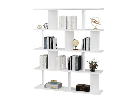 Modern Meublita 5-shelf bookcase, stylish and durable, white