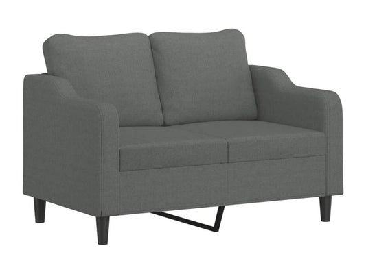 2-seater sofa, dark grey, 120 cm, fabric