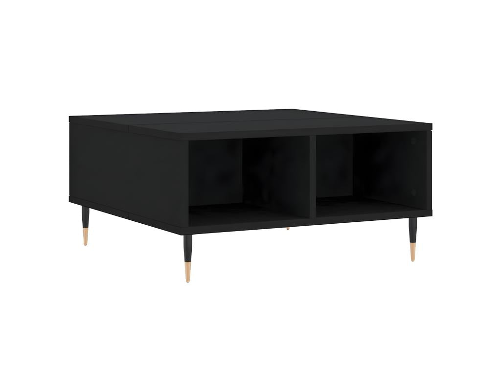 Black coffee table 60x60x30 cm engineered wood