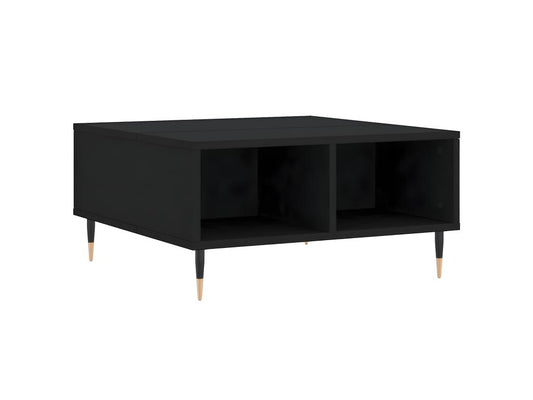 Black coffee table 60x60x30 cm engineered wood