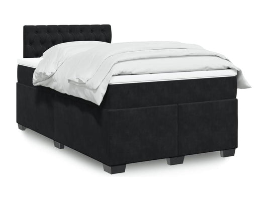Meublita bed base with black velvet mattress 120x190 cm