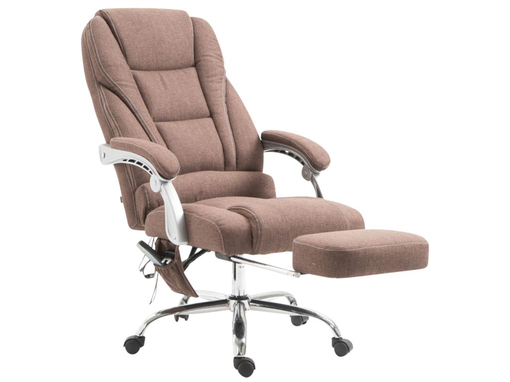 Office chair - Fabric / Chrome metal - Brown - Meublita