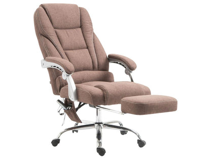 Office chair - Fabric / Chrome metal - Brown - Meublita