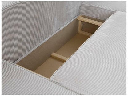 Meublita 108 Pink Corner Sofa with Sleeping Function and Bedding Box, 279x181x94cm