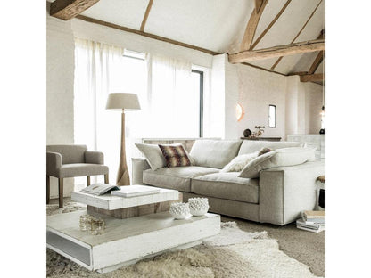 Square Coffee Table in White Wood - Meublita