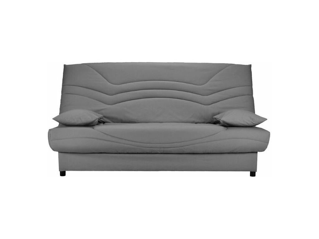 Kistar 130x190 Fabric Click Clack Sofa Bed with 13cm Mattress and Storage Box - Grey