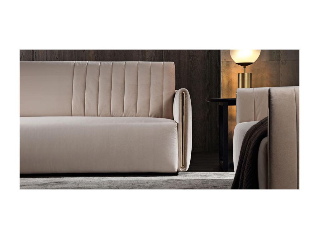 Meublita 2-seater velvet sofa - Beige