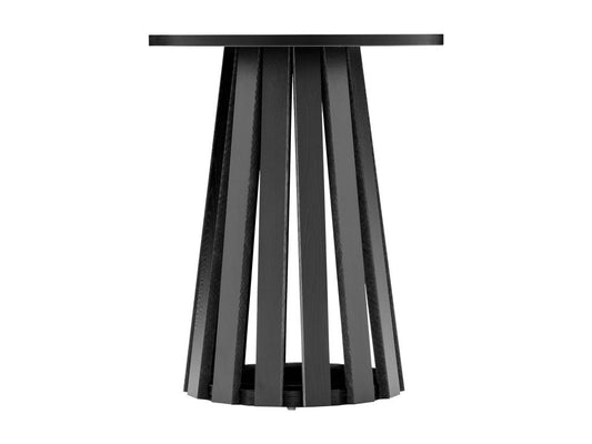Meublita round side table in black Scandinavian style