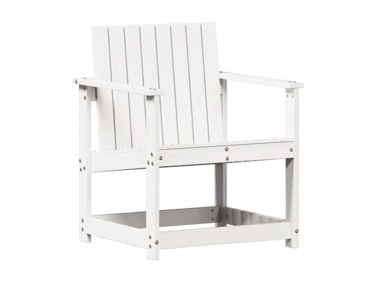 White garden chair, 62x56x77 cm, solid pine wood