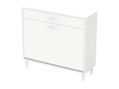 Aktif White Linen Cabinet 90x32.5x88 cm Meublita