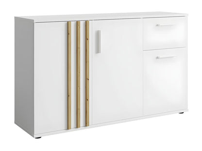 Meublita Chest of Drawers - 3 Doors and 1 Drawer - Modern Design in White and Oak Finish