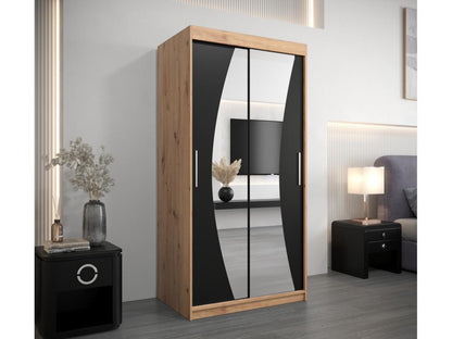 Meublita Sliding Door Wardrobe 200/100/62 2 Doors Meublita/Black