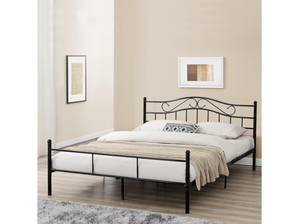 Double bed with silver frame, 208x186x84 cm, 03 0002672