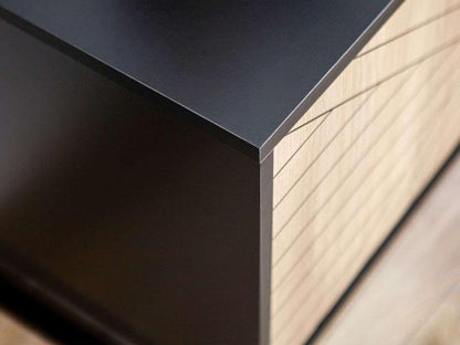 TALESA Pyramid 2-Door Buffet 82x200x45 cm Black and Oak