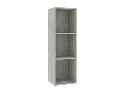 Concrete Grey Bookshelf/TV Unit 36x30x114cm Engineered Wood