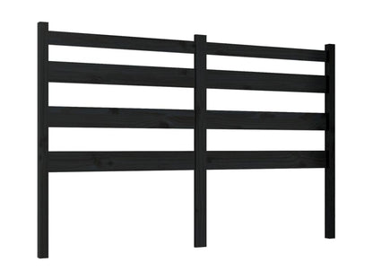 Black headboard 156x4x100 cm Solid pine wood