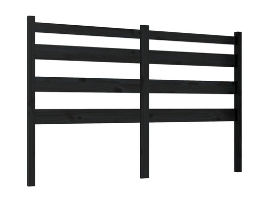 Black headboard 156x4x100 cm Solid pine wood
