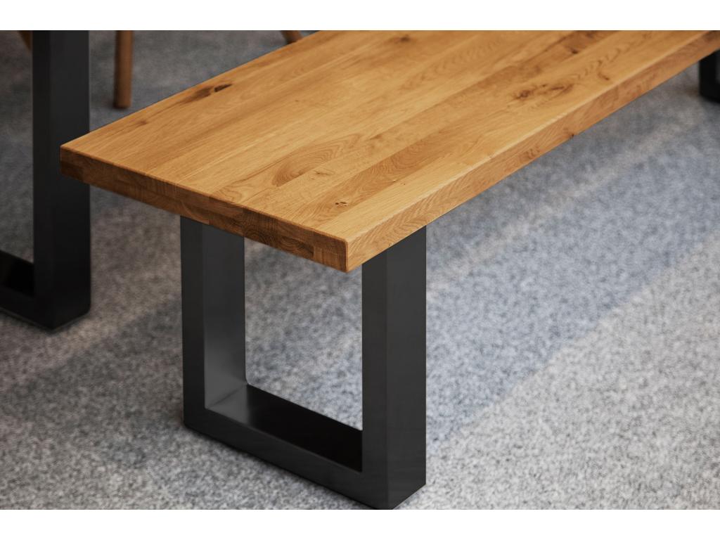 Meublita - Natural oiled wild oak dining bench