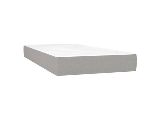 Meublita bed base with light grey mattress 100x200 fabric