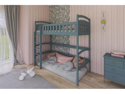 Meublita loft bed LB004 90x190 cm Gray
