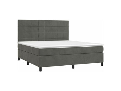Meublita bed base with mattress and LED, Dark Grey, 180x200