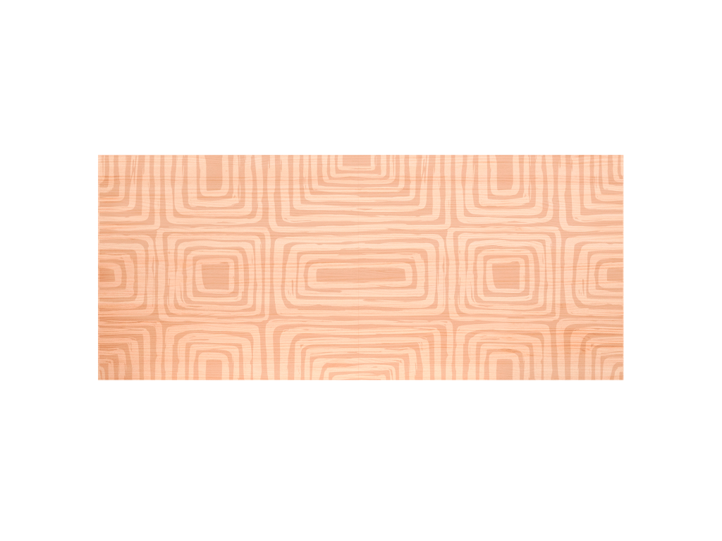 Natural pine wood headboard with print, 200x80cm - Meublita