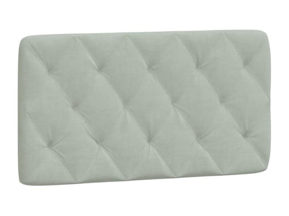 Bed frame with Vertcherères LED light grey 100x200 velvet