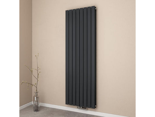 Meublita Hot Water Steel Radiator, Flat Tube, Wall-Mounted, Anthracite, 180x62cm, 2227W, Double Layer