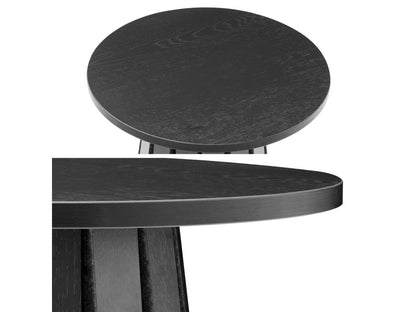 Meublita round side table in black Scandinavian style