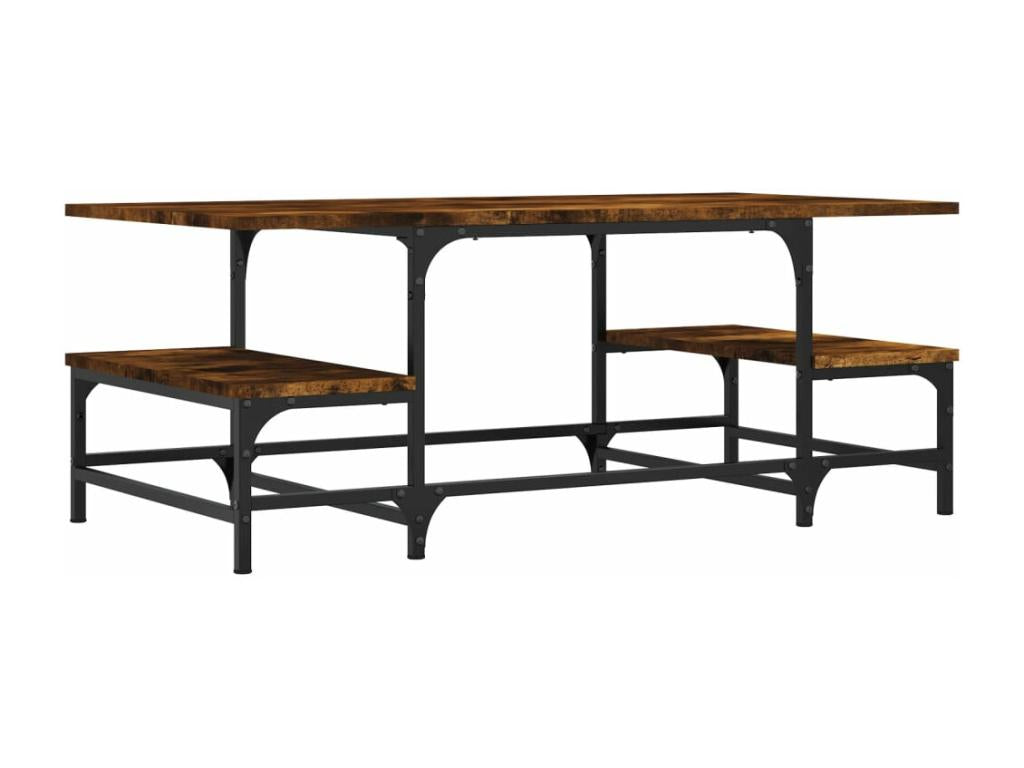 Smoked oak coffee table 100x50.5x40 cm engineered wood