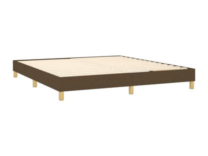 Upholstered bed base with mattress, dark brown, 160x200 cm