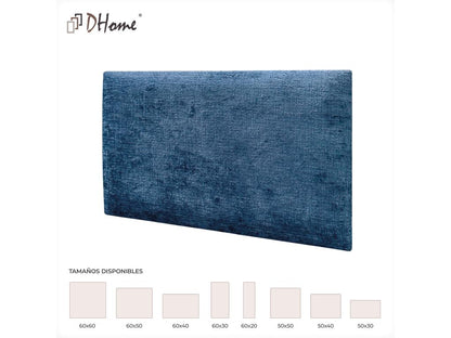 Meublita Pack of 1 Self-adhesive acoustic wall panels made of eco-friendly wool with shock-absorbing protection, Blue, 50x30cm x1