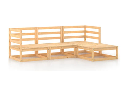 Brown wooden garden furniture set, 70x70x67 cm, 02 0016230