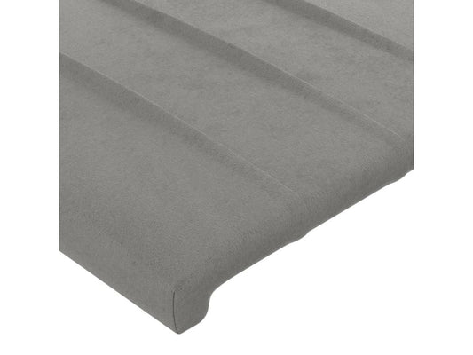 4-piece headboard set, light grey, 80x5x78/88 cm, velvet