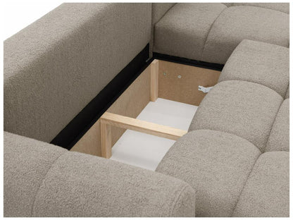 Meublita 109 Grey Corner Sofa with Sleeping Function and Bedding Box, 270x173x85cm