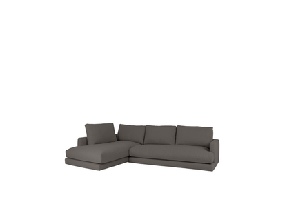 3/4 seater left-hand corner sofa in dark grey, 275cm