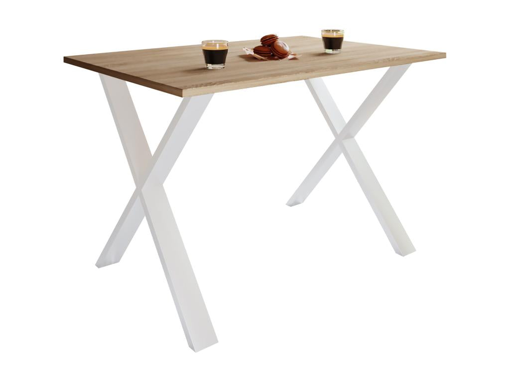 Meublita Premium Wood Kitchen Table Dining Table Xona X White 80 - 110 - Oak Meublita
